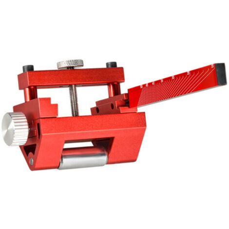 Sharpening guide - Sharpening stone stand for woodworking - Adjustable angle sharpener for scissors and planes (red)