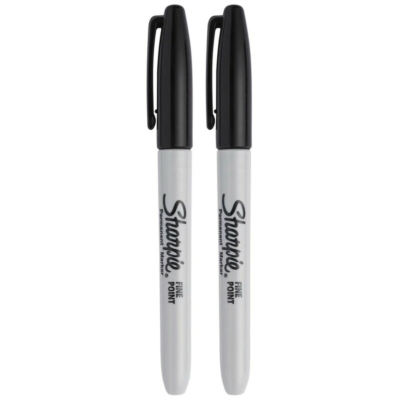 Permanent Fine Tip Marker Pens Black 2 Pack SHP1985860 XMS21MARKER - Sharpie