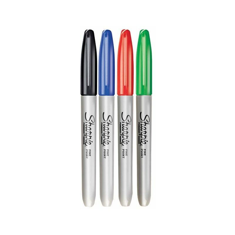 Permanent Marker Fine Tip 0.9mm Line Assorted Standard Colours ( - Sharpie