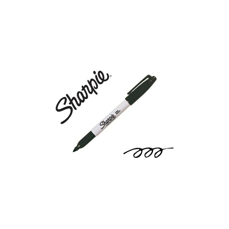 

Sharpie marcador permanente fine 09mm negro punta redonda -12u-