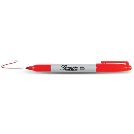 Sharpie Marcador Permanente Fine 0,9Mm Rojo Punta Redonda