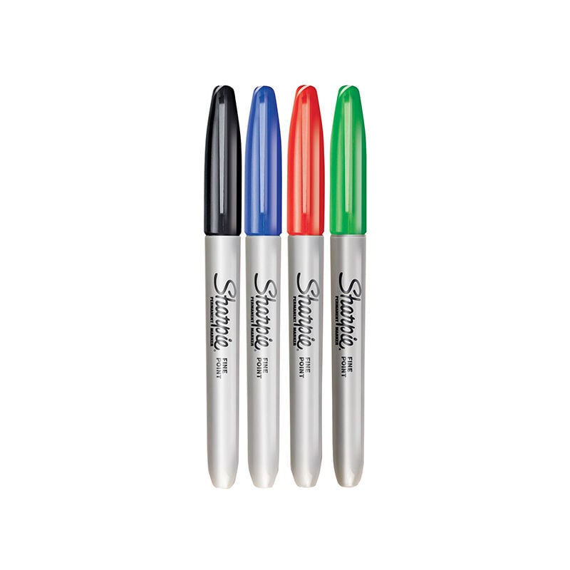 Sharpie - 1985858 Fine Tip Permanent Marker Assorted (Pack 4) SHP1985858