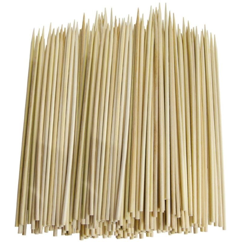 100 Bamboo Skewers For bbq Kebab Fruit Chocolate Fountain Wooden Sticks 30CM