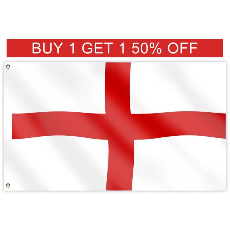 Shatchi - 5 x 3ft England National Flags for Sports Support