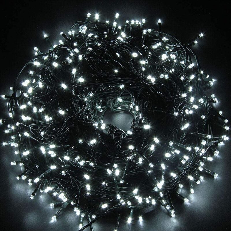 200 LEDs Fairy String Lights Cool White Christmas n Decorations Green Cable