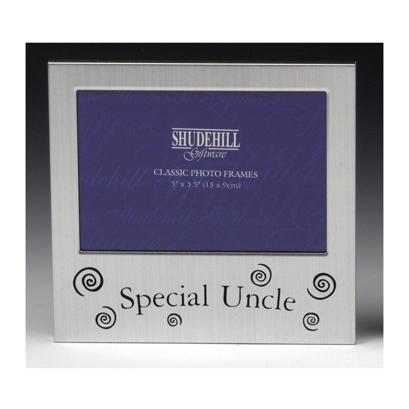 Shatchi - 5' x 3' Special Uncle Photo Frame Satin Silver Occasion Gift Present 73501