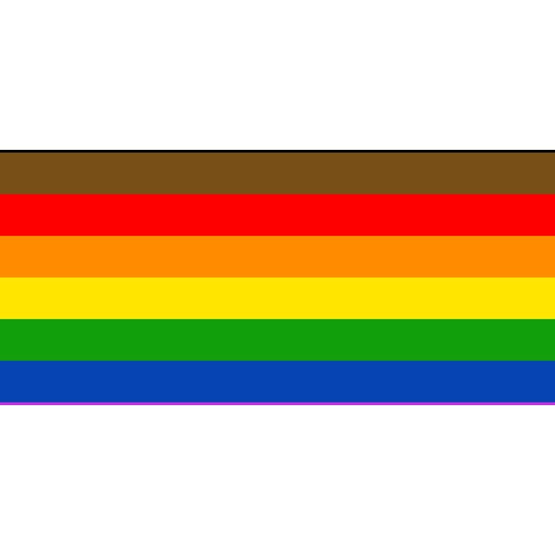 5ft x 3ft Rainbow Eight Strip Flag Lesbian Love Gender Diversity Trans/LGBTQ/Pansexual/Non-Binary/Genderfluid Celebration - Shatchi