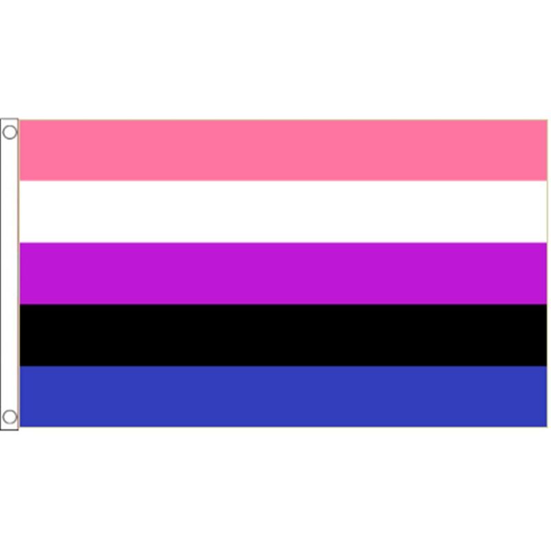 Shatchi - 5ft x 3ft Genderfluid Flag Lesbian Love Gender Diversity Trans/LGBTQ/Pansexual/Non-Binary/Genderfluid Celebration Support