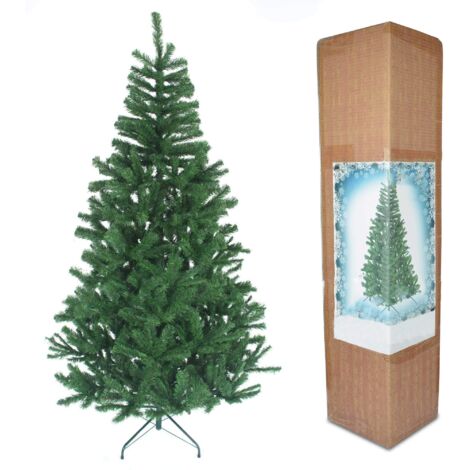 SHATCHI Albero di Natale artificiale con 230 pini verdi da 1,2 m, con supporto in metallo, decorazione per la casa, 120 cm