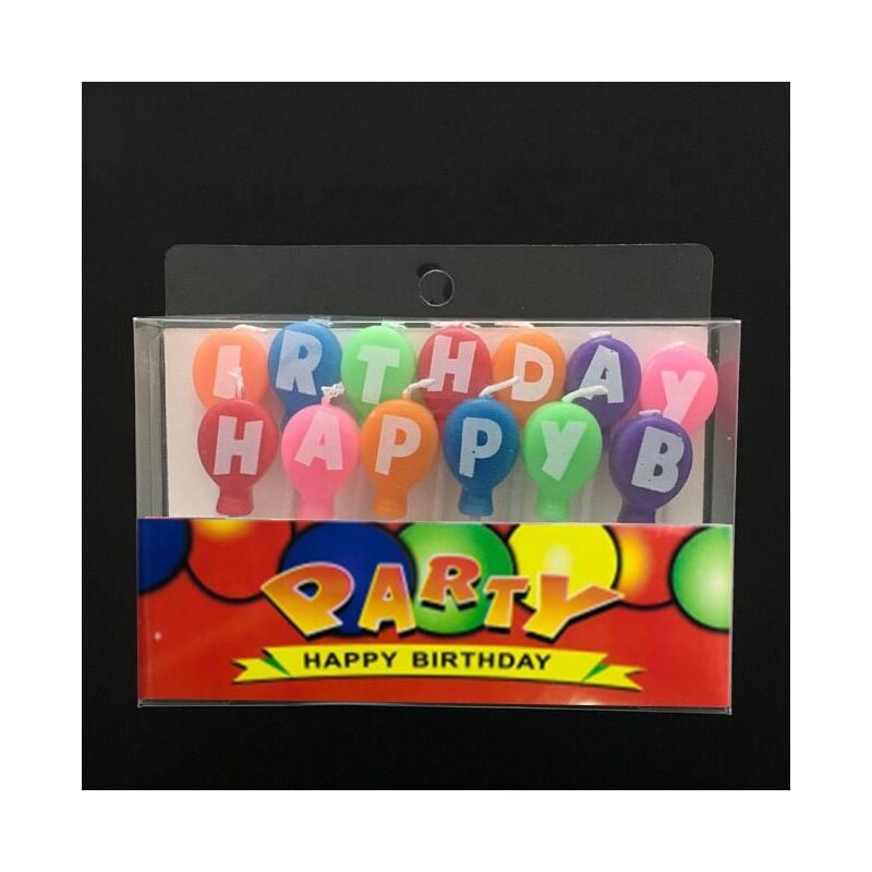 Shatchi - Happy Birthday Balloon shappes Candles Party Cake Decorations