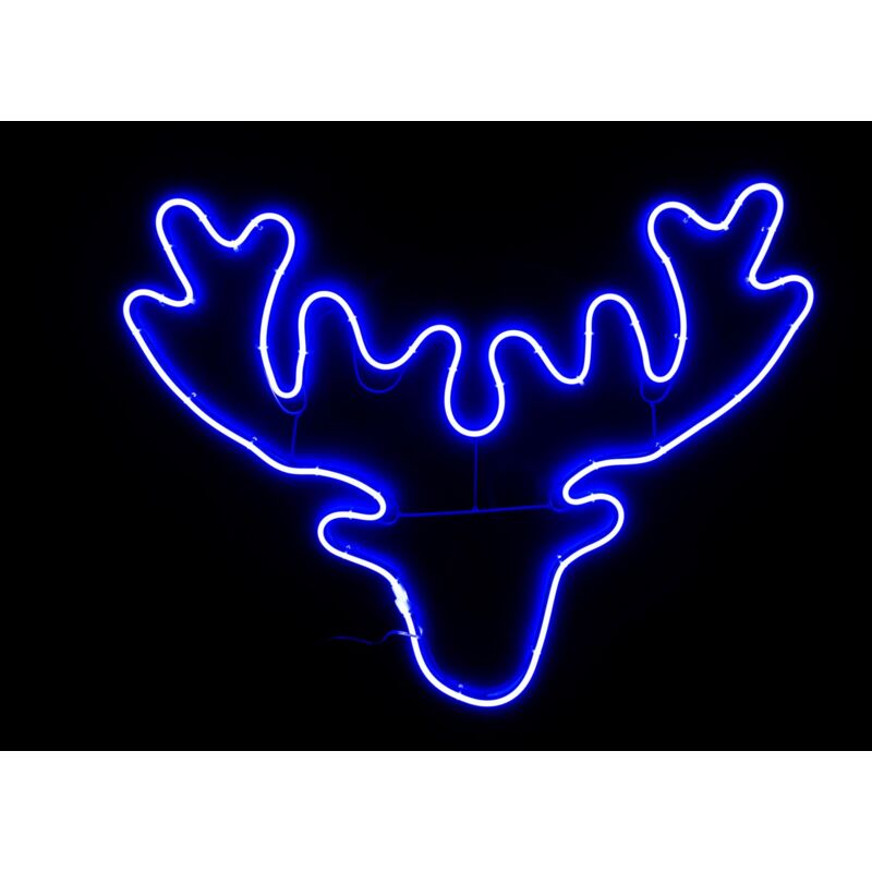 Image of Stag Head Rope Light Silhouette-blue 46&hellip;