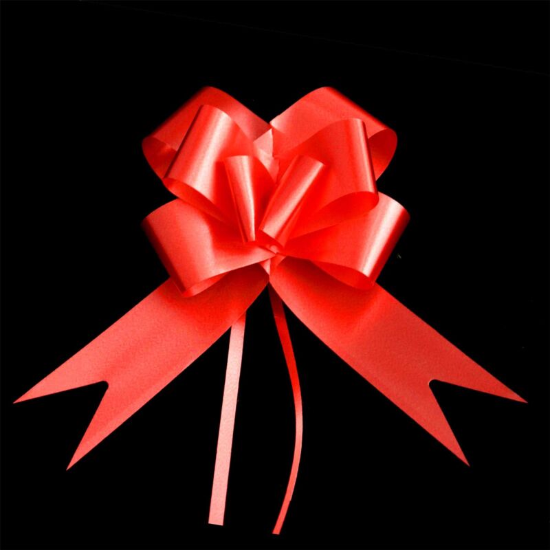 30 Pcs 30mm Red Pullbow Ribbon Gift Wrapping