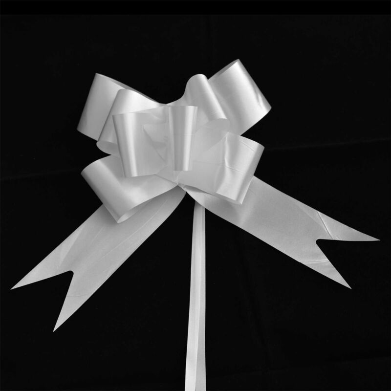 30 Pcs 30mm White Pullbow Ribbon Gift Wrapping