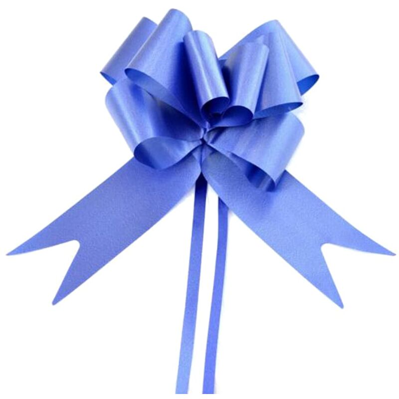 Shatchi - Large 30mm/3cm Ribbon Pull Bows Navy Blue for All Occation Decoration , 60PK