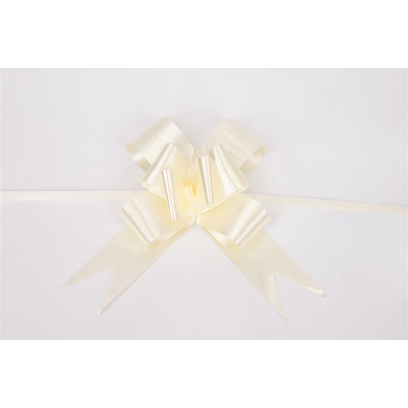 Shatchi - 30 Pcs 30mm Ivory Pullbow Ribbon Gift Wrapping