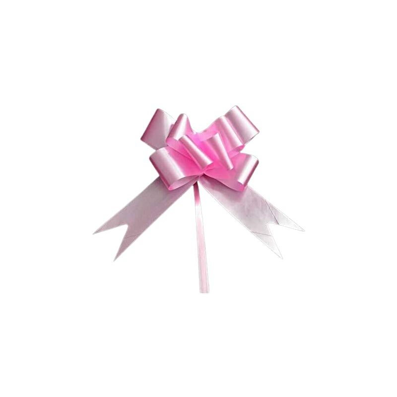 Shatchi - Large 30mm/3cm Ribbon Pull Bows Light Pink for All Occation Decoration , 60PK