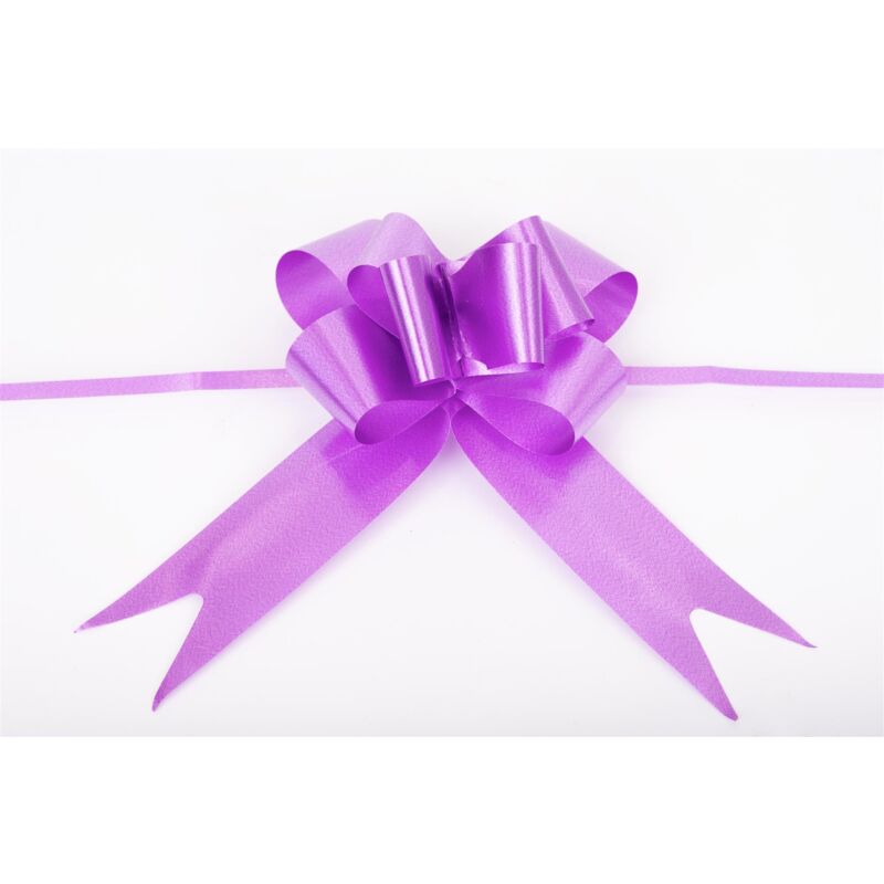 Shatchi - 10 Pcs 30mm Purple Pullbow Ribbon Gift Wrapping