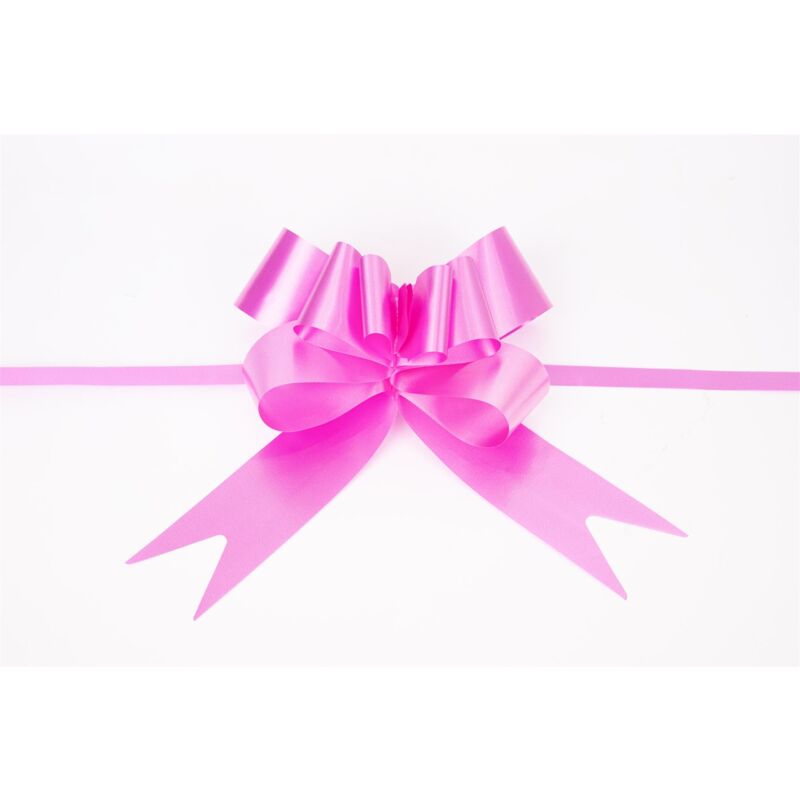 10 Pcs 50mm Hot Pink Pullbow Ribbon Gift Wrapping