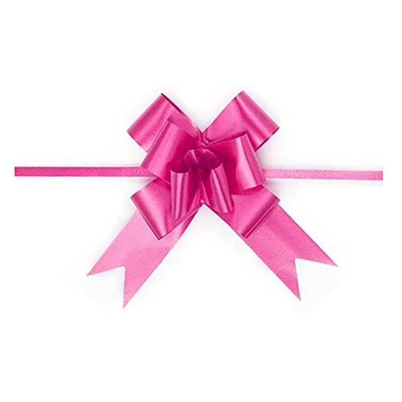 Shatchi - Large 50mm/5cm Ribbon Pull Bows for All Occation Decoration , Hot Pink, 60PK