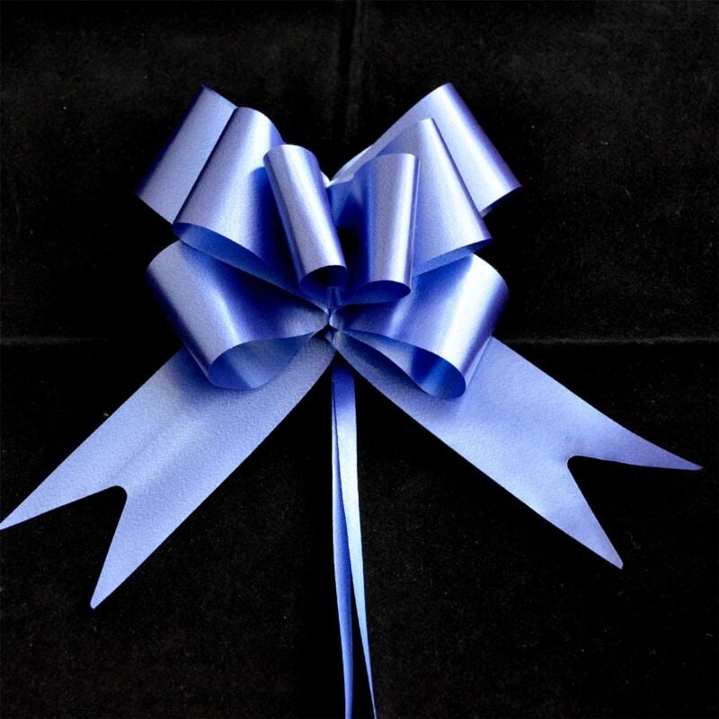 Shatchi - 30 Pcs 50mm Navy Blue Pullbow Ribbon Gift Wrapping