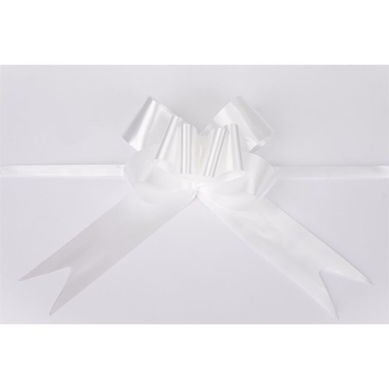 20 Pcs 50mm White Pullbow Ribbon Gift Wrapping