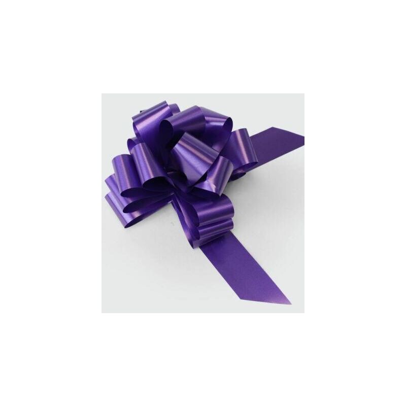 Shatchi - 10pcs 50mm Purple Pull bows