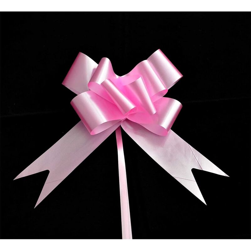 Large 50mm/5cm Ribbon Pull Bows for All Occation Decoration , Light Pink, 60PK