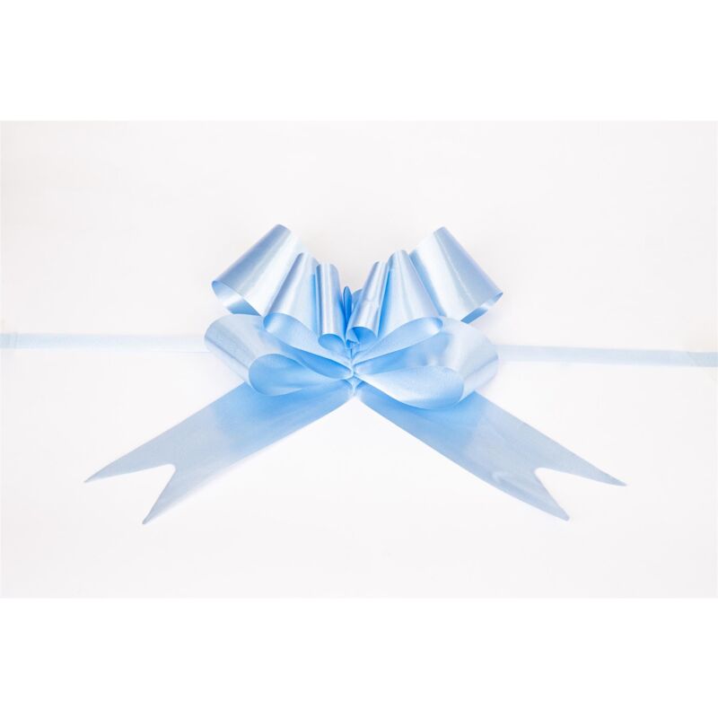 Shatchi - 10 Pcs 50mm Pale Blue Pullbow Ribbon Gift Wrapping