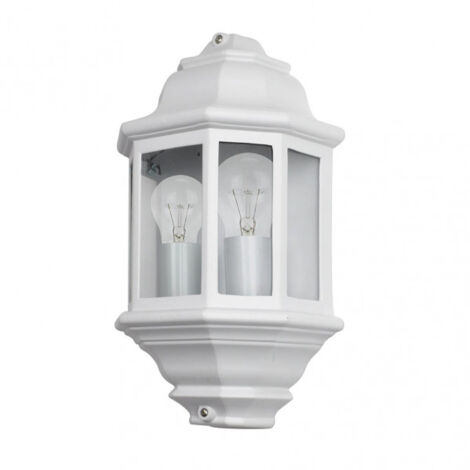 shaula 2xe27 white applique da esterno in alluminio shaula 2xe27 white ip44 38,5x22x12,5 cm
