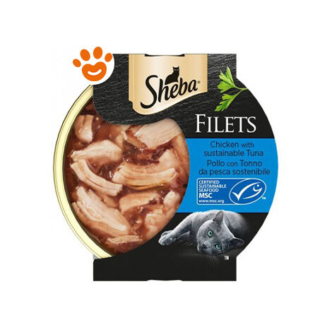 Sheba Cat Filets Pollo con Tonno  - Sheba Cat Filets Pollo con Tonno - Vaschetta Da 60 Gr