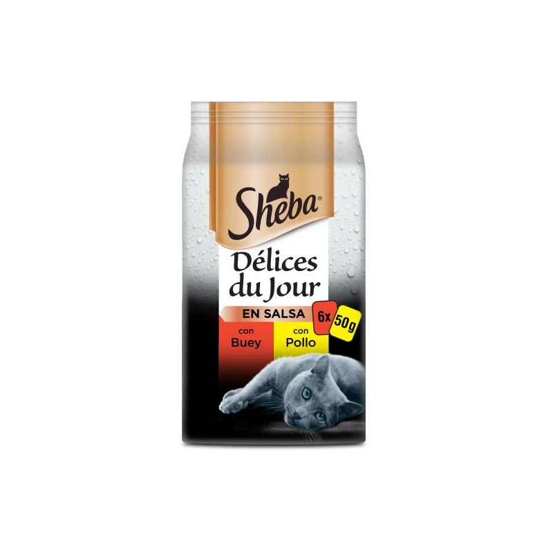 

Delices Du Jour Carnes 6X50gr Comida húmeda para gatos multipack - Sheba