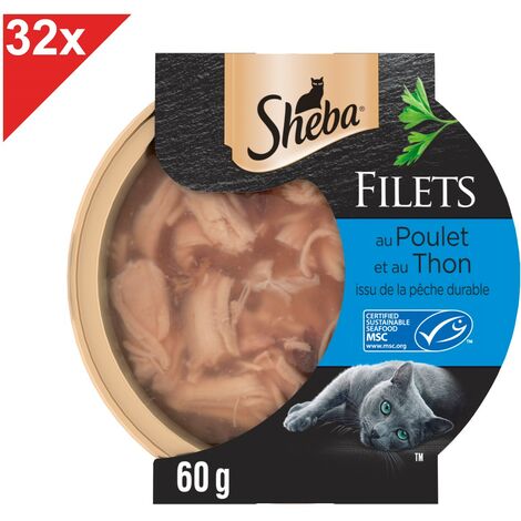 SHEBA Dômes au Poulet et au Thon MSC (32x60g)