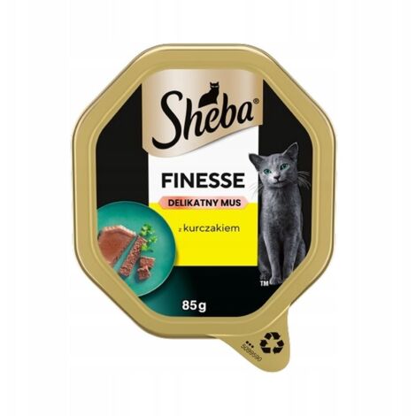 Sheba Finesse Adult Cat Food con Pollo Mousse Delicata 85 g