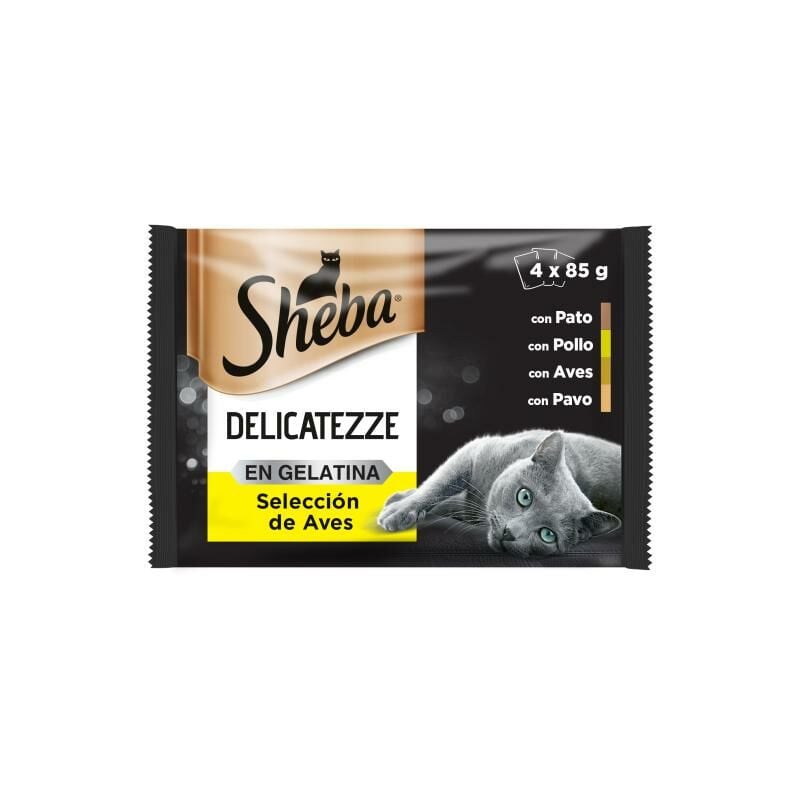 

Sheba Aves En Gelatina 4X85Gr Comida húmeda gatos