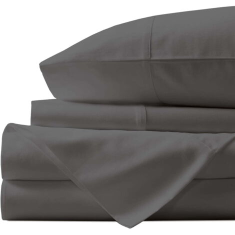 Sheet Set - Egyptian Cotton - 1000 Thread Count - Sateen Weave - Deep Pocket Fit - For Double Bed - 4 Pieces