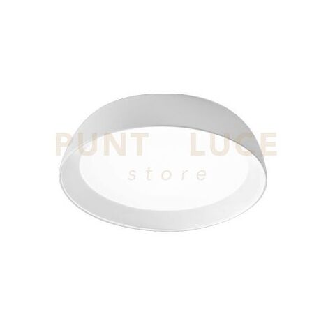 SHEILA P/P- PLAFONIERA BIANCA LED 3000K 3000LM 38W ALLUMINIO E METACRILATO DIMMERABILE D.45CM