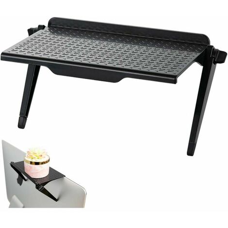 Shelf for decoder Monitor Stand / Holds Speakers Streaming devices / Save space / Black