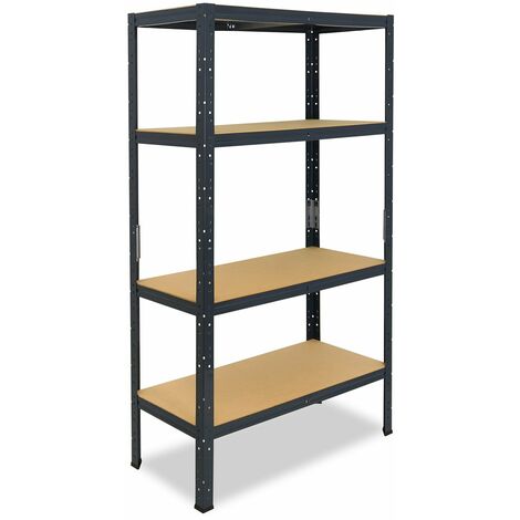 shelfplaza® HOME 200x40x50 cm Scaffale metallo per carichi pesanti blu con  5 ripiani con 175kg capacità di carico / Scaffali in metallo per garage  come scaffali per ripostiglio o officina