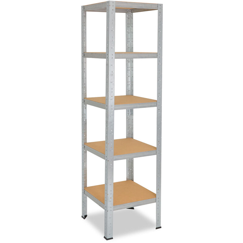 Image of shelfplaza® HOME 180x40x40 cm Scaffale metallo per carichi pesanti zincato con 5 ripiani con 175kg capacità di carico / Scaffali in metallo per