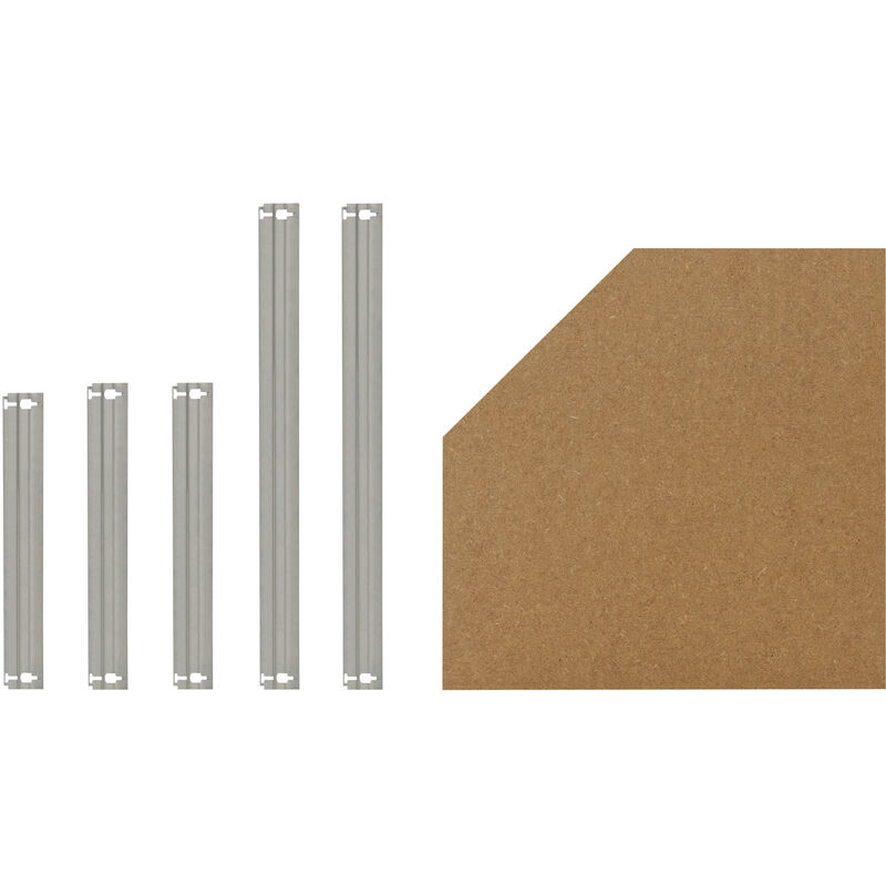 Shelfplaza - home 70x40 cm Kit de rayonnages hdf pour notre système d'étagères d'angle en galvanisé - galvanisé