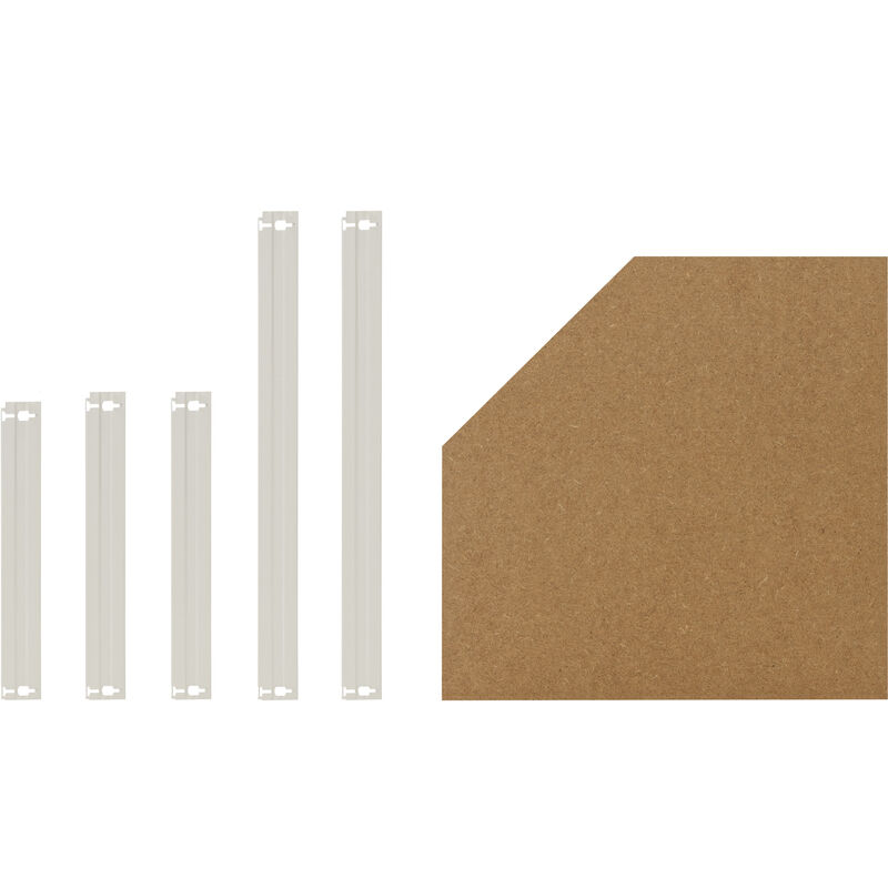 Shelfplaza - home 90x60 cm Kit de rayonnages hdf pour notre système d'étagères d'angle en blanc - blanc