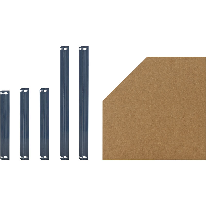 Shelfplaza - home 90x60 cm Kit de rayonnages hdf pour notre système d'étagères d'angle en bleu - bleu