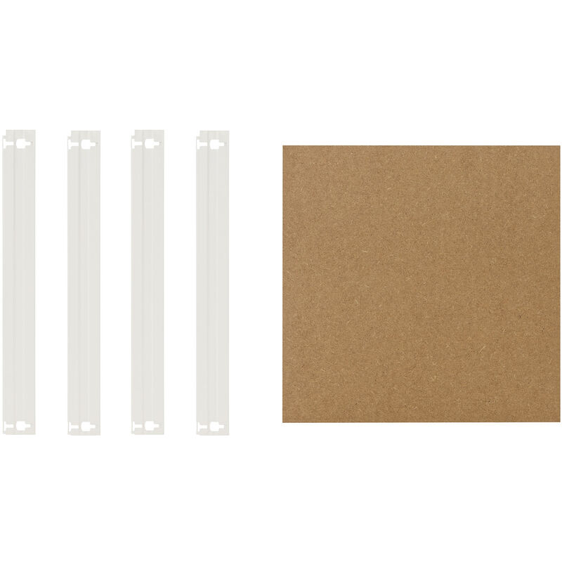 Shelfplaza - home 30x30 cm Ensemble complet de tablettes pour étagères sans vis en blanc / tablette en fibre haute densité (hdf) / tablettes