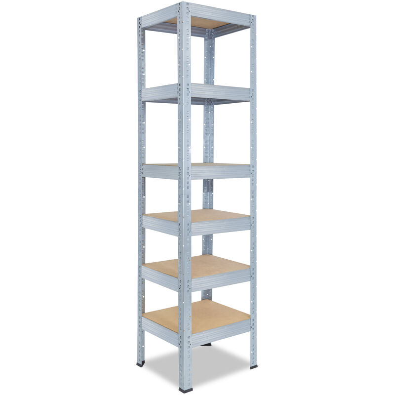 Shelfplaza - pro 180x60x60 cm Étagère charge lourde galvanisé / etagere metal 6 plateaux / capacité d' étagere métallique 166kg / meuble etagere