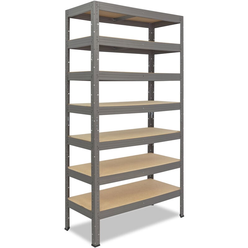 Shelfplaza - pro 200x80x60 cm Étagère charge lourde gris / etagere metal 7 plateaux / capacité d' étagere métallique 142kg / meuble etagere rangement