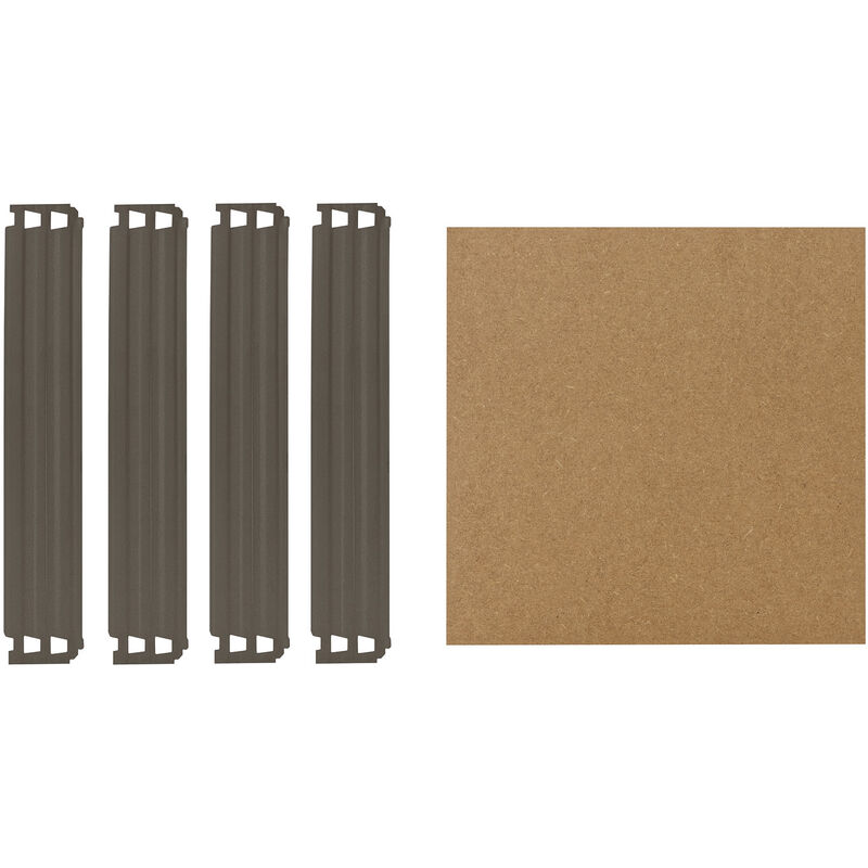 Shelfplaza - pro 30x30 cm Ensemble complet de tablettes pour étagères sans vis en gris / tablette en fibre haute densité (hdf) / tablettes
