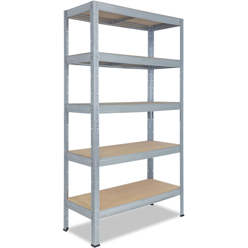 Pro 180x75x50 cm Étagère charge lourde galvanisé / etagere metal 5 plateaux / capacité d' étagere métallique 200kg / meuble etagere rangement garage