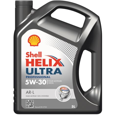 SHELL - Bidon 5 litres d'huile diesel Helix Ultra Professional 5W30 Renault - 550040187