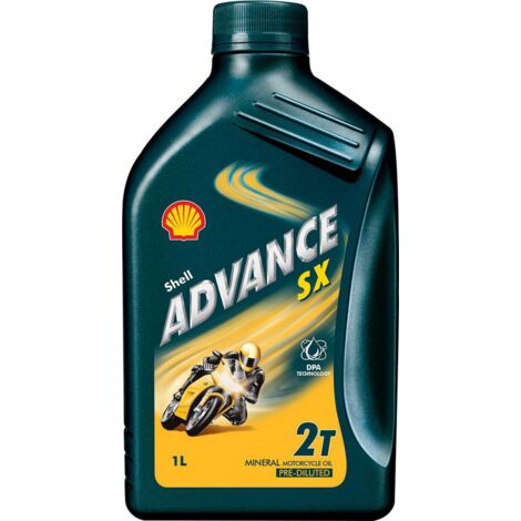 SHELL Olio Lubrificante ADVANCE SX2 scooter minerale 1L 2T per motocicli