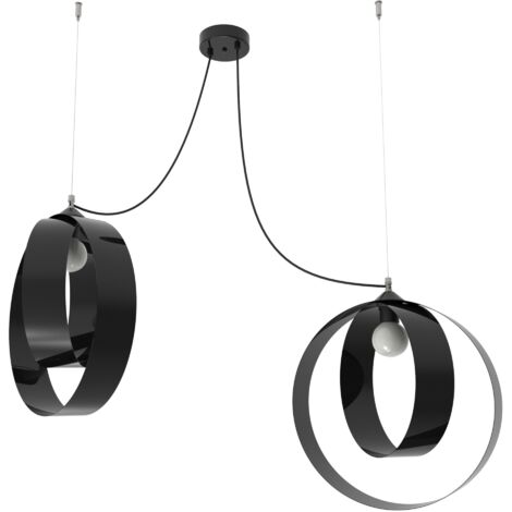 SHELL SOSPENSIONE 2 LUCI MONOCOLORE LUCIDO